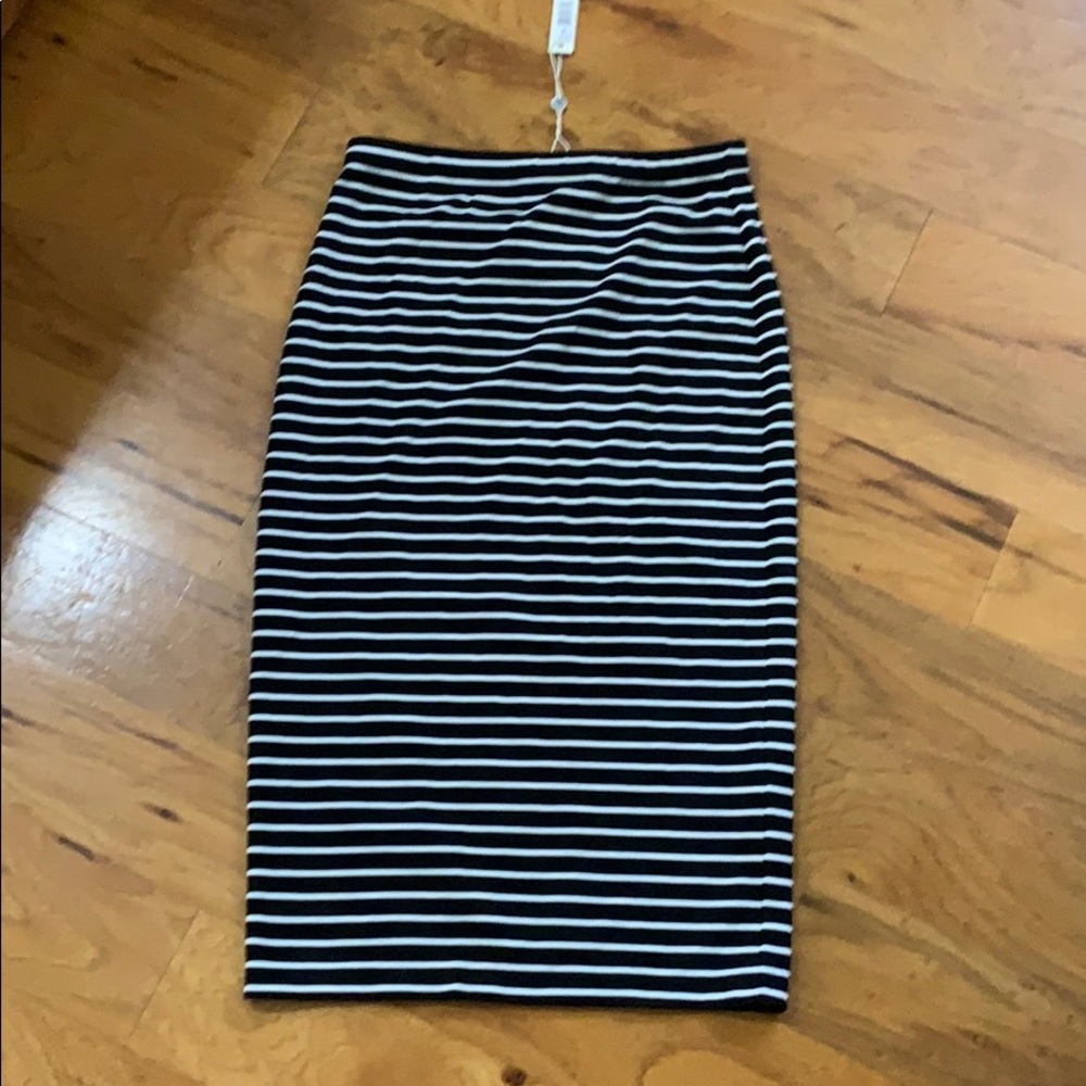 NWT Max Studio Striped Midi Skirt